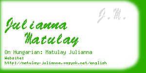 julianna matulay business card